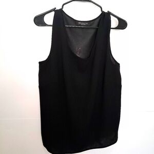Monteé Collection Casual Black Women's Tank Top Size 16W Fit XL